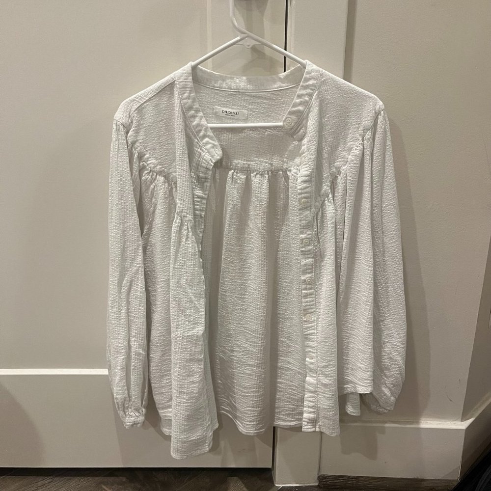 Stylenanda white button-up blouse